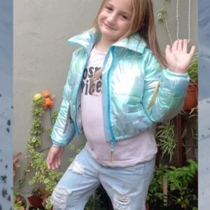 Moppine campera puffer metalizada niña invierno 2024 moppine campera puffer metalizada nina invierno 2024