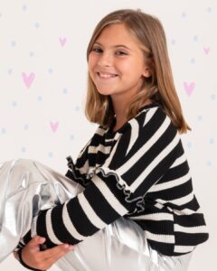 pantalon metalizado ninas lushka kids invierno 2024