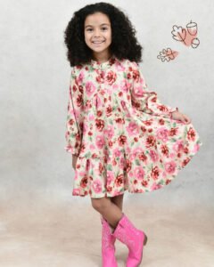 vestido estampa floral nina gdeb invierno 2024 vestido estampa floral nina gdeb invierno 2024