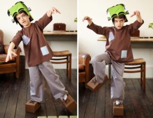 disfraz facil frankenstein para ninos