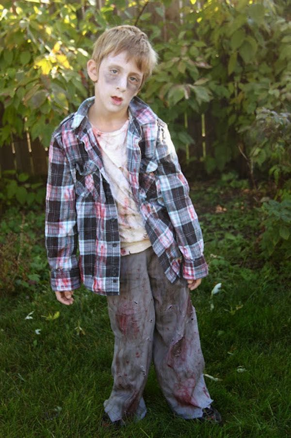 disfraz facil nino zombie