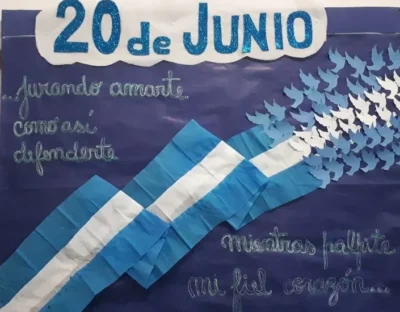 Cartel juramento para la bandera argentina
