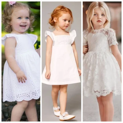 Vestidos blancos de moda para niñas