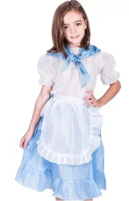 paisana en celeste y blanco para representar la bandera argentina