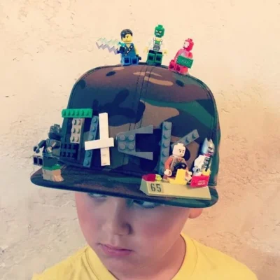 Sombrero loco para niños con gorra beisbol decorada con lego sombrero loco para ninos con gorra beisbol decorada con lego