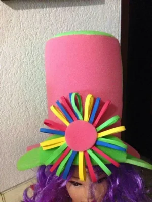 Sombrero loco para primavera de goma espuma sombrero loco para primavera de goma espuma