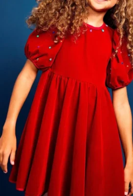 vestido para nena roja tendencias 2024 vestido para nena roja tendencias 2024