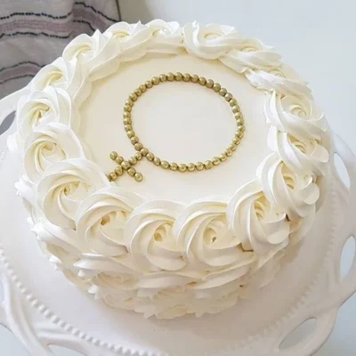 torta de comunion de rosas