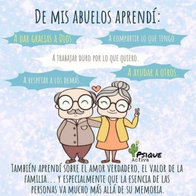 Carteleria para el dia del abuelo con frases