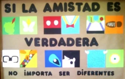 cartelera escolar para el dia del amigo