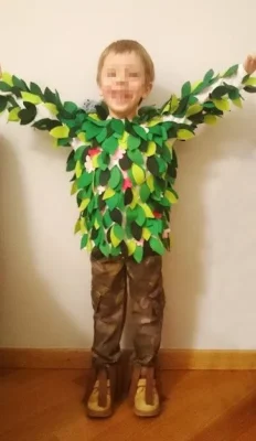 disfraz de arbol niño
