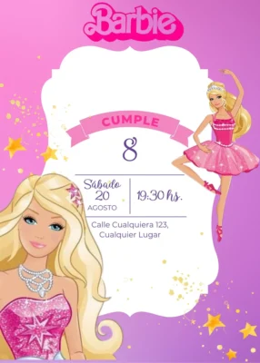 ideas invitacion cumple de barbie