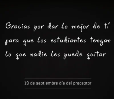 Cartelera escolar Gracias preceptor