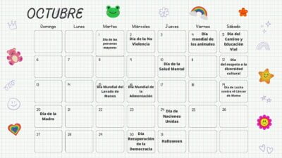 Efemerides Octubre 2024 Calendario escolar