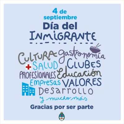 Poster dia del inmigrante Poster dia del inmigrante