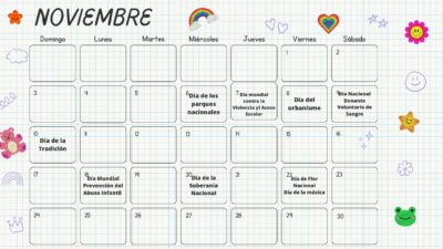 Calendario escolar de Noviembre 2024 Calendario escolar de Noviembre 2024
