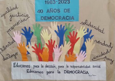 Cartelera escolar de octubre Día de la Recuperación de la Democracia Cartelera escolar de octubre Día de la Recuperación de la Democracia