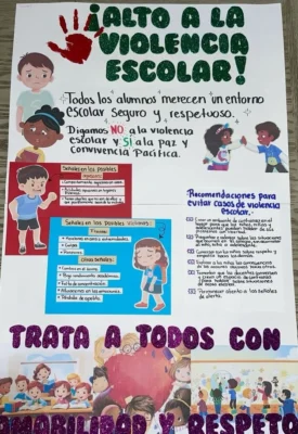 Cartelera escolar para Dia de la No violencia Cartelera escolar para Dia de la No violencia