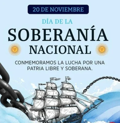 Dia de la soberania Nacional cartel para comparti o imprimir