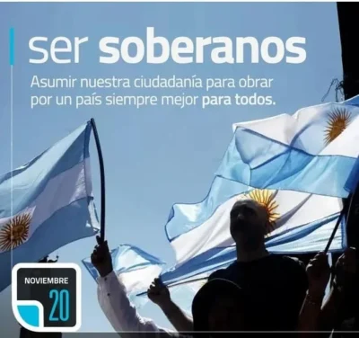 Dia de la soberania Nacional frase para cartelera
