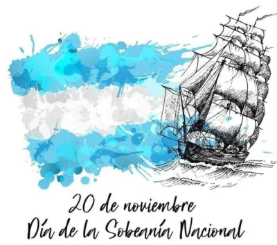 Dia de la soberania Nacional poster para comparti o imprimir