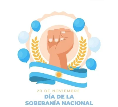 Dia de la soberania Nacional poster para compartir