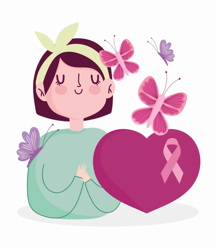 Ilustracion para imprimir para cartelera de cancer de mama