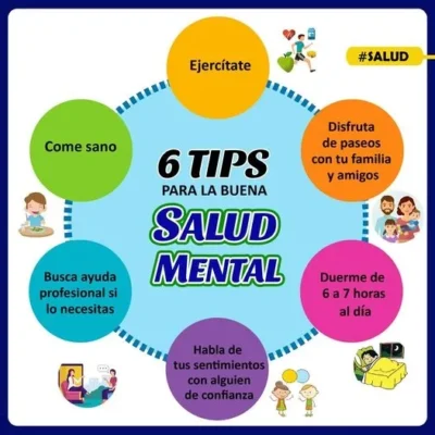 afiche tips para la salud mental