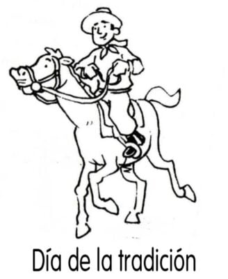 dia de la tradicion colorear caballo 2 dia de la tradicion colorear caballo 2