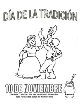 dia de la tradicion colorear niños dia de la tradicion colorear niños