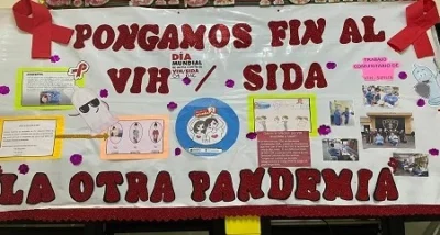 Afiche lucha contra el sida
