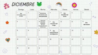 Calendario Efemerides Diciembre 2024 – PDF