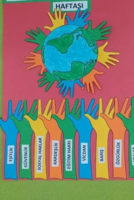 Cartelera escolar de los derechos humanos