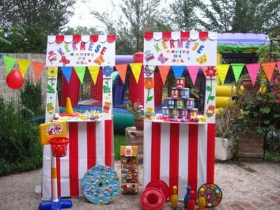 ambientacion fiesta estilo kermes