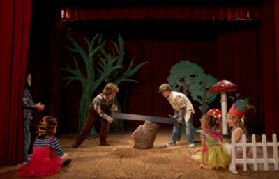 ambientacion teatro fiesta jardin