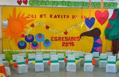 decoracion colacion jardin