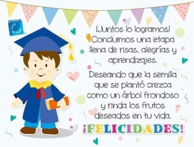 fraces para felicitacion graduacion jardin