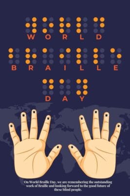 Cartel imprimible para Dia Mundial del Braille Cartel imprimible para Dia Mundial del Braille