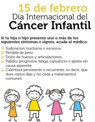 Cartelera dia de la lucha contra el cancer infantil sintom Cartelera dia de la lucha contra el cancer infantil sintom