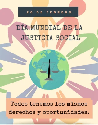 Dia mundial de la Justicia Social - Carteleras Poster para imprimir Dia de la justicia social