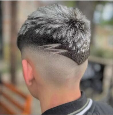 rapado en nuca en punta con rayo rapado en nuca en punta con rayo