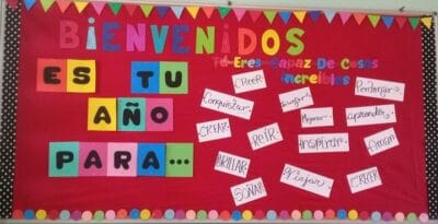 cartel bienvenida escuela primer dia de clases