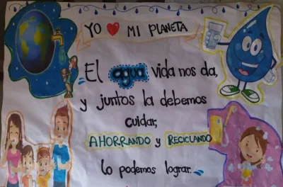 Afiche escolar para el dia mundial del agua Afiche escolar para el dia mundial del agua