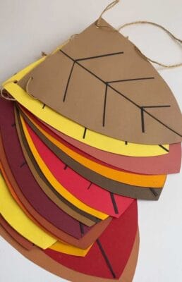 guirnalda facil hojas otoño guirnalda facil hojas otoño