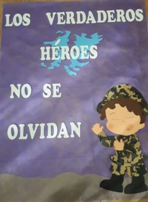 Carteleras para 2 de abril dia de malvinas Primaria o jardin