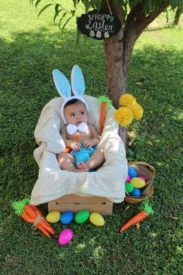 bebe disfrazado de conejo de pascua bebe disfrazado de conejo de pascua