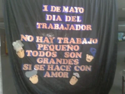 Telon escenario 1 de mayo dia del trabajador