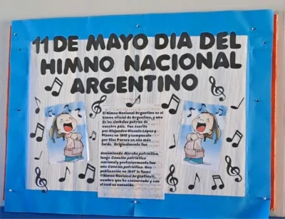 afiche escolar Himno nacional argentino 11 de mayo afiche escolar Himno nacional argentino 11 de mayo