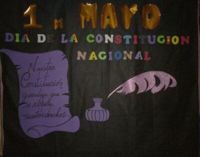 cartelera de la Constitucion Nacional Argentina