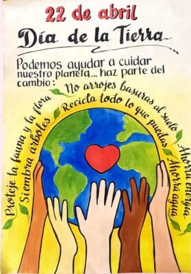 cartelera escolar para el dia de la tierra